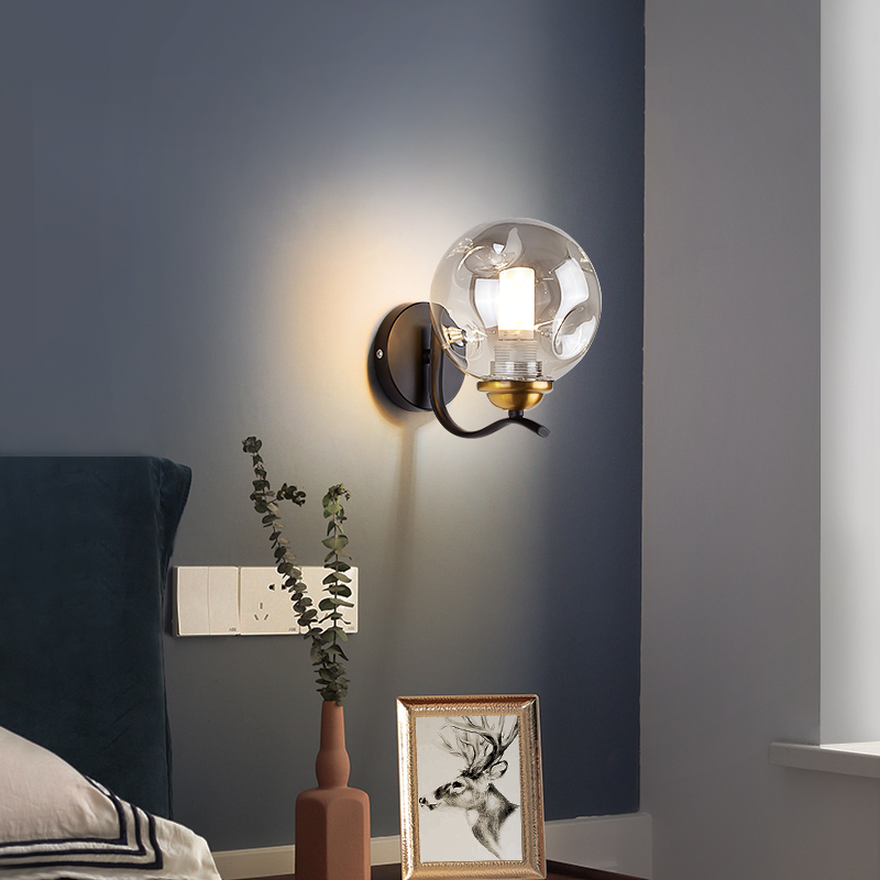 Bed Head Lamp Wall Lamp Nordic Modern Minimalist Bedroom Creative Personality Living Room TV Background Wall Corridor Aisle Wall Lamp