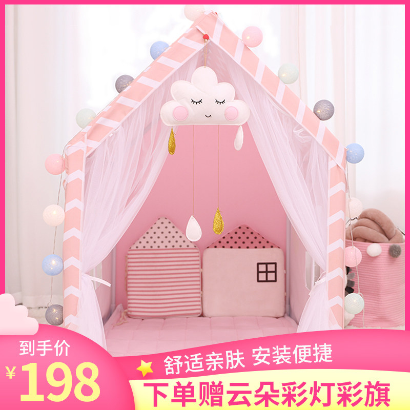 Children Tent Indoor Play House Children Toddler Toys House Up And Down Bed Toy Tent Cute Princess Little House