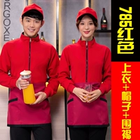 785 красный (шляпа + топ + фартук)