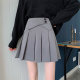 ການອອກແບບແບບຮ່ອງກົງ pleated skirt plus size slimming college style spring and summer skirt fat mm high waist super hot a-line skirt