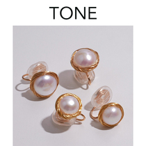 No ear hole into the winding natural pearl birds nest ear clip mosquito coil retro simple advanced French Hepburn temperament