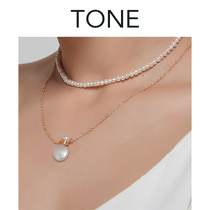 Natural freshwater Baroque pearl necklace female collarbone French retro high sense simple ins Wind niche stacked wear