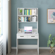 Children desk solid wood with bookcase computer integrated table double minimalist home students bedroom bunk bed head cabinet