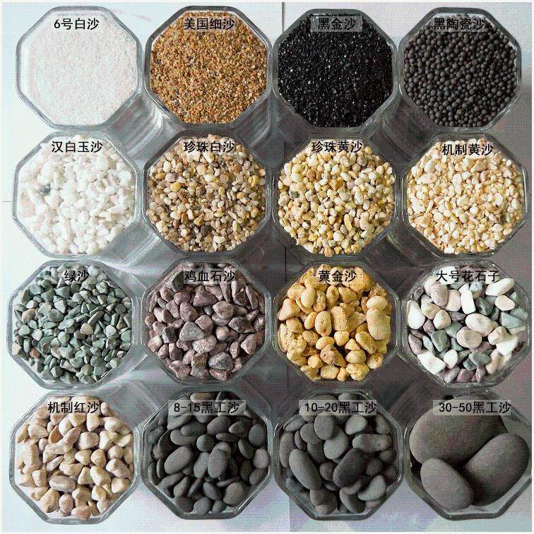 Stone fish tank pool Small fish tank stone Sub-laid bottom sandstone Scenery Bottom Sand aquarium decorated with white sand black iron