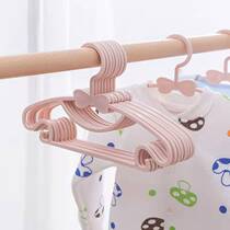 Household clothes hanging childrens clothes hanger baby big children non-slip clothes support baby bow cartoon clothes drying rack pp traceless