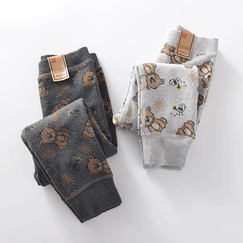 Children Warm Pants Thickened Inside Wearing Baby Sanitary Pants Plus Suede Boy Boy Cotton Pants Girl Inside Lap Pants Pure Cotton Pants