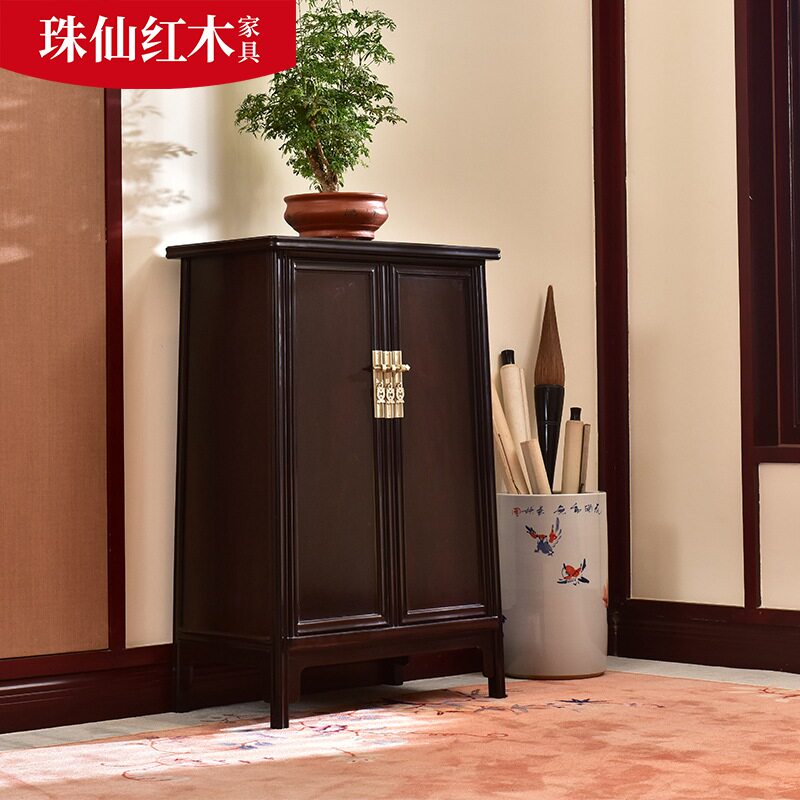 Laos big red acid branch rounded cabinet against the wall Ming-style mahogany furniture cotoe rosewood storage cabinet all solid wood