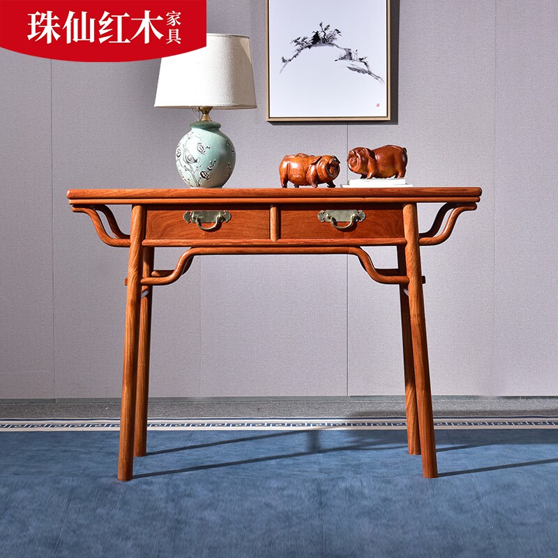 Burmese rosewood offering table Buddha table home offering mahogany furniture Chinese-style large fruit red sandalwood strip case Ming-style economy