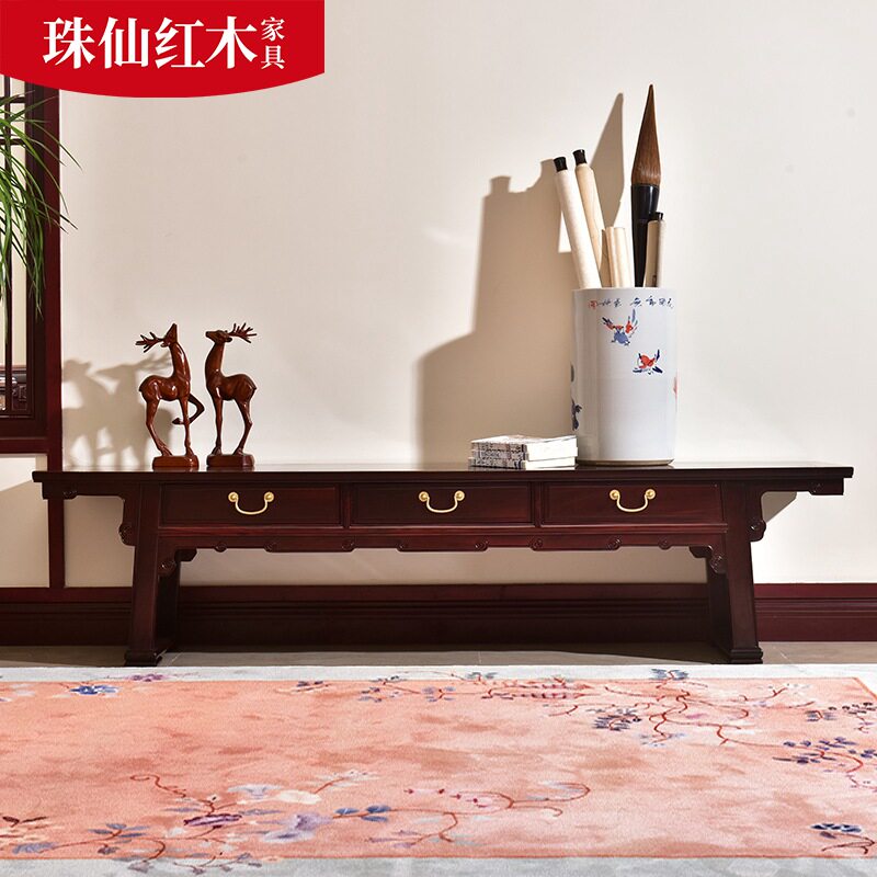 Laos red rosewood TV cabinet Chinese style living room mahogany furniture cozhi rosewood drawer cabinet video cabinet TV cabinet