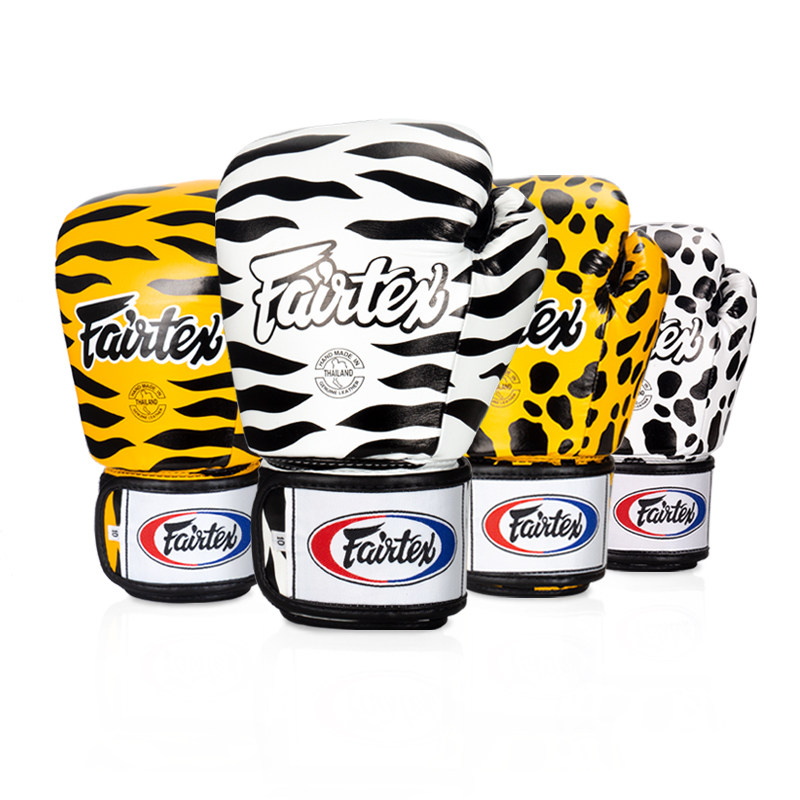 Fairtex animal BAO WEN cow leather Thai boxing gloves Adult male and female professional scattered training Thai boxing gloves