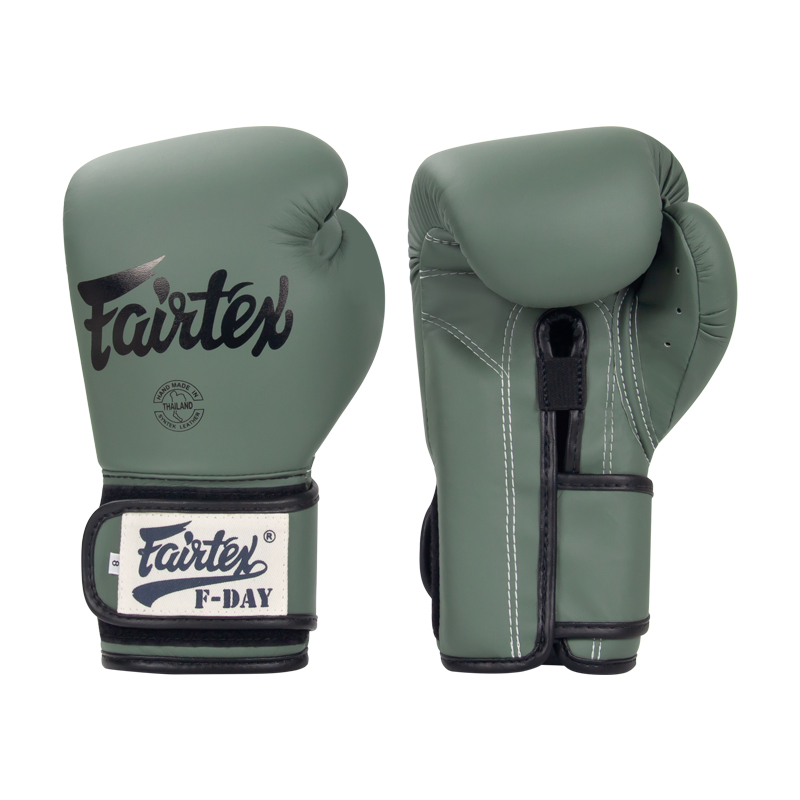 Fairtex Thailand Combat Training Boxing Gloves BGV11 Army Green Friday Free Fighting Sanda