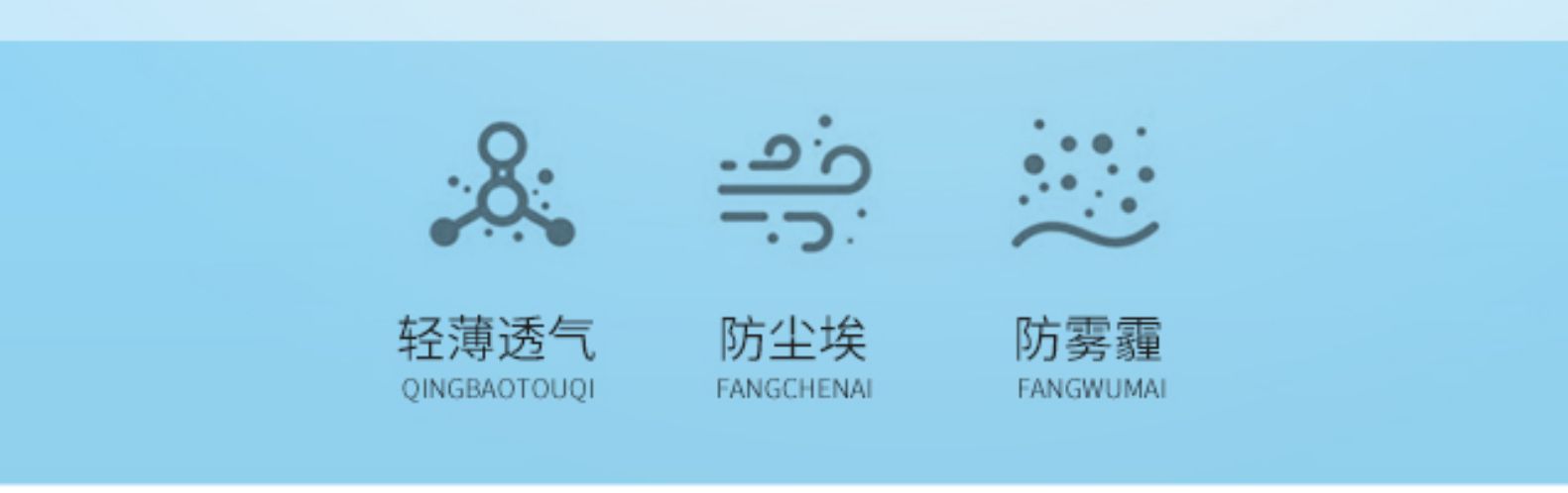 亿吉堂 三层防尘口罩含熔喷布 100只 图2