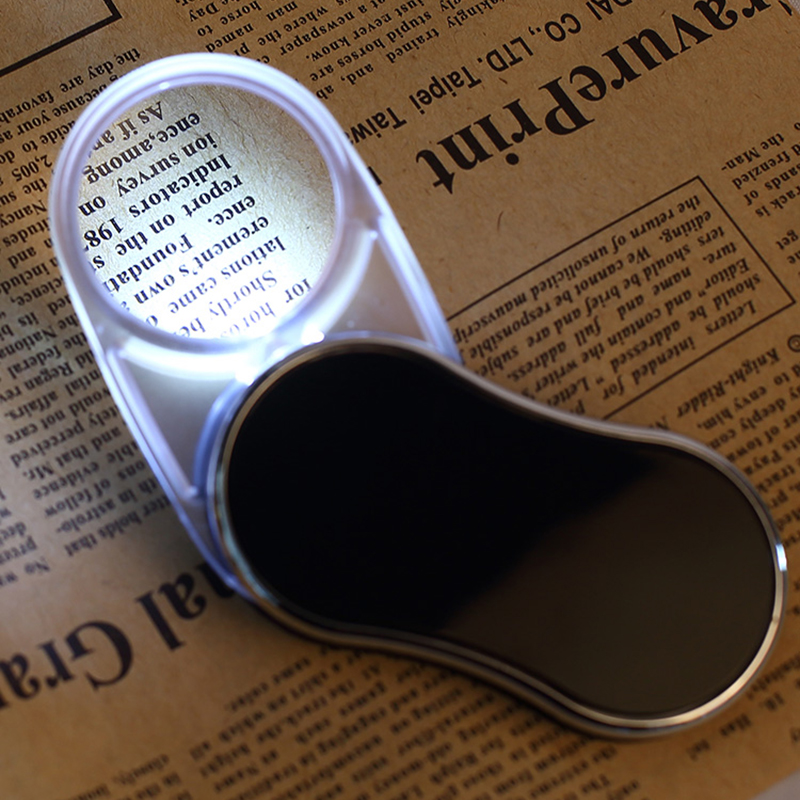 Japan imported vixen HD LED illuminated magnifying glass High-power elderly night reading portable expansion mirror