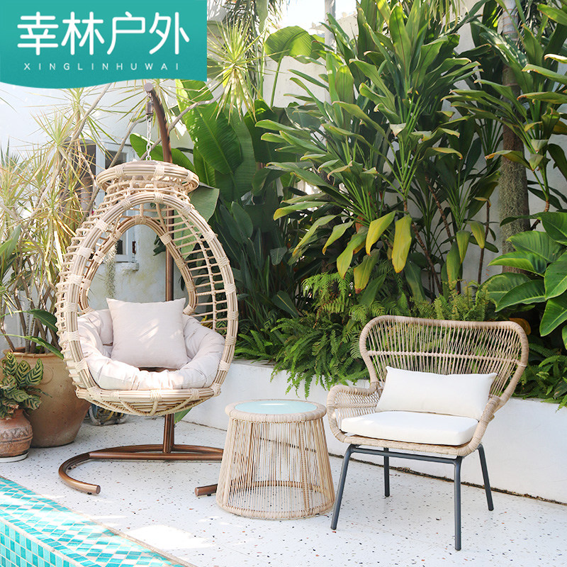 Outdoor Balcony Sloth BASKET Vine Chair Coarse Rattan Chairlift Courtyard Folk accommodation Indoor Single Net Red Home Cradle