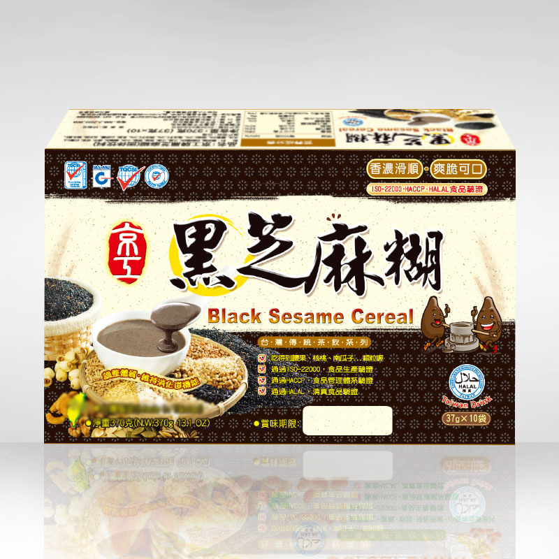 China Taiwan's Beijing Workers Black Sesame Burnt 10 bags * 37g Sam's same black sesame Burnt Walnut Breakfast Bagged 370g