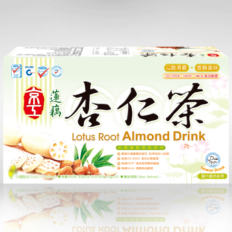 (The first cup of milk tea in autumn and winter) Taiwan Jinggong almond tea 30 bags * 30g hot drink desktop brewed drink 900g