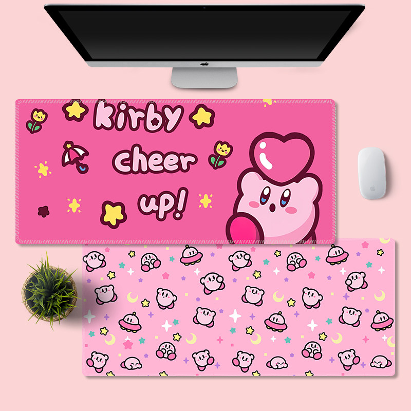 Star's card is more than a big mouse pad table cushion with wind lock edge thickened anti-water washable super cute cartoon Cartoon Giant Computer Desk Mat Pink pink Cute Cute Desk Woman Custom Minima Student Table Mat
