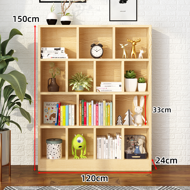 Купить Дерево ребенок книжная полка стеллажи гостиная этаж книжный шкаф ...