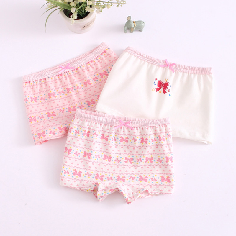 Girl's underwear cotton triangle no PP children 1 boxer pants 2 baby 3 trouser head 6 medium 5 girl cotton