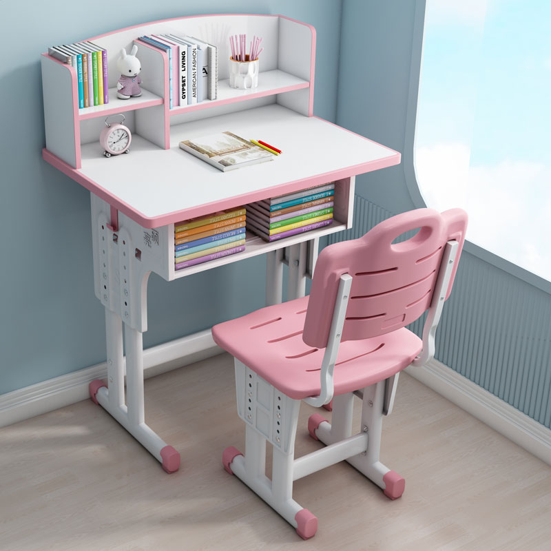 Children's study desk writing home desk primary school desk and chair simple liftable homework set boys and girls