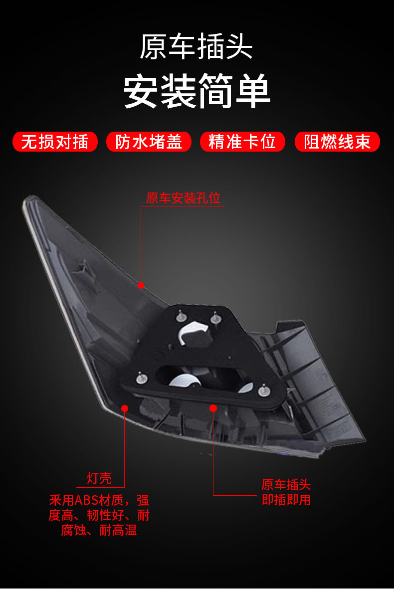 Suitable for Honda's ninth-generation Accord rear taillights 14 -17 years modified ninth-generation and a half Accord reversing steering brake lights