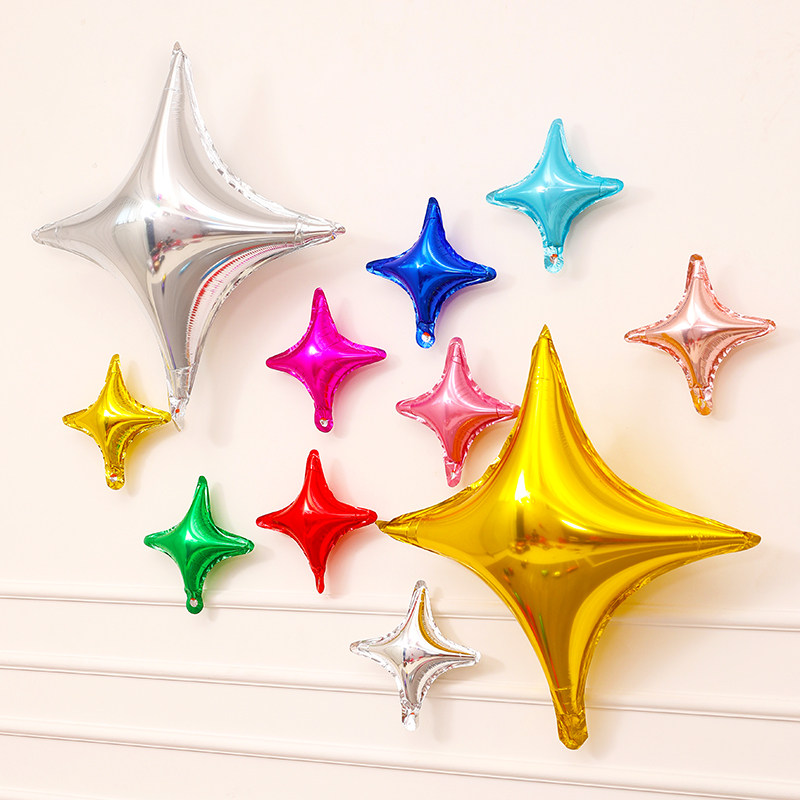 Children Birthday Party Groveling Wedding Wedding House Decoration Placement 10 Inch Corner Star Aluminum Film Balloon Stars Aluminum Foil Balloon