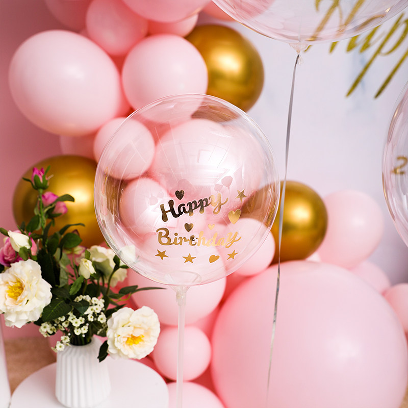 Popo Balloon Wedding House Birthday Decoration Arrangement Transparent Popo Ball Round