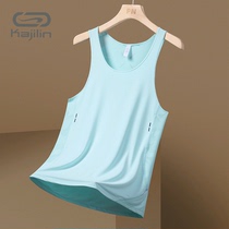 Jianling Outdoor Fitness Sports Vest Summer Fitness Clothes Training Clothes Casual Stretch Breathable Quick-Drying Sleeveless T-Shirt