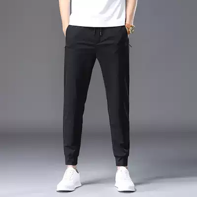 Official website flagship store pants Spring and Autumn Korean trend pants men's wild slim feet nine points guard pants casual