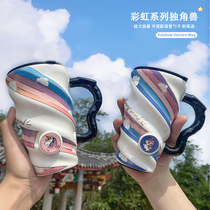 Mark cup with lid mug ceramic drinking water lovers cup office girl a couple of couples big capacity male