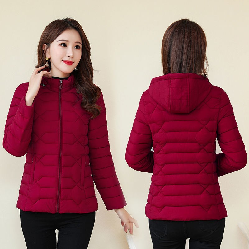 Cotton-padded women's short Korean version of slim size women's 2021 new cotton-padded jacket women's light cotton-padded jacket winter coat