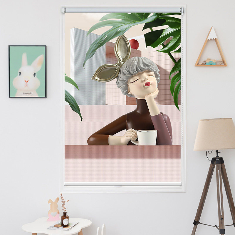 Roller blinds shade shading shading and pull up living-room kitchen Bedroom Dressing Room Bathroom Partition waterproof and anti-oil