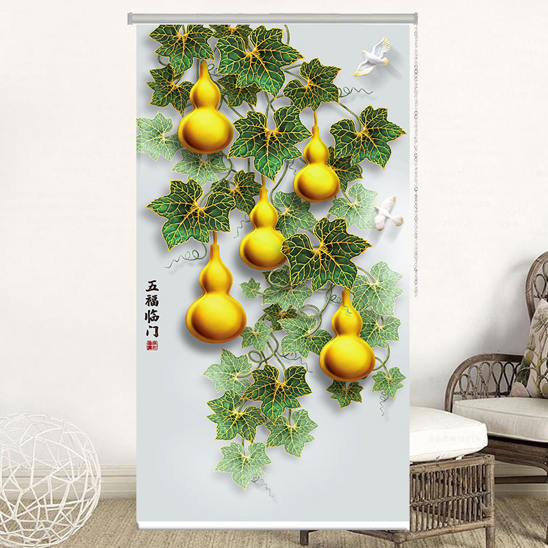 Curl-style curtains Fullroom Living Room Bedroom Office Partition Book House Genguan Bathroom Shading Labead Lifting Waterproof