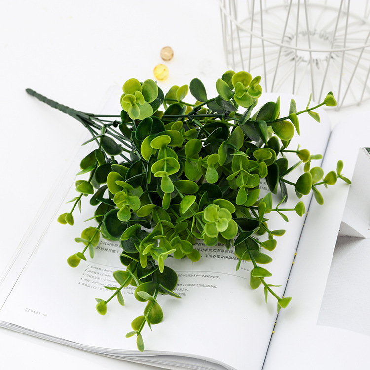 New Simulated Large Eucalyptus Yiwu Simulated Flower Plastic Flower Money Leaf Green Plant Simulated Plant Bonsai