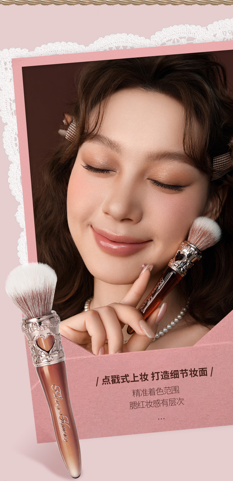 Description Picture 6 of itemFlower Knows The Sweetie Bear Collection Rounder Blush Brush Soft Makeup Brush Makeup Tools