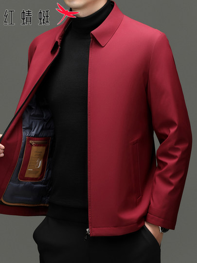 Red Dragonfly Red down Jacket Men's New Winter Style Detachable Inner down Jacket Casual Warm Jacket Men's Trendy