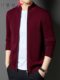 Red Dragonfly Wool Sweater Men's Autumn and Winter New Style Stand-Up Collar Sweater Trendy Red Cardigan Knitted Jacket for Men