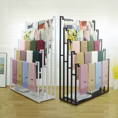 Scarf shelf silk scarf display rack floor-standing clothing store pants display rack multifunctional hanging belt fabric display