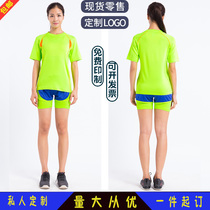 Double-color tracksuit marathon running fitness training clothes quick-drying sprint competition sportswear customization