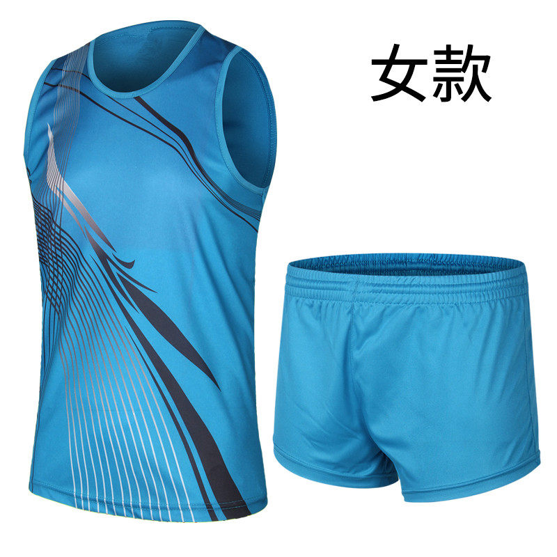 Marathon running race tracksuit suit custom printing quick-drying breathable training suit vest shorts suit