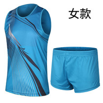 Marathon running race tracksuit suit custom printing quick-drying breathable training suit vest shorts suit