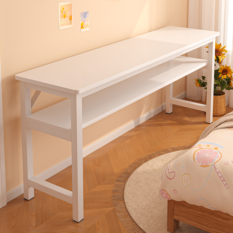Long Table for Home Use, Bedroom Desk, Simple Desk for Girls, Small Apartment Bedroom Table, Work Desk, Narrow Office Desk Against the Wall