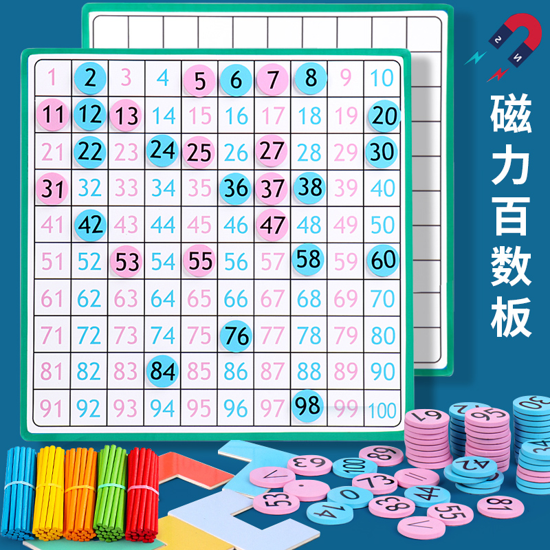 Children more than 100 boards Magnetic Mathematical Teaching Aids Counter Elementary First Grade Monger Small Stick Teaching Aids Count Deities