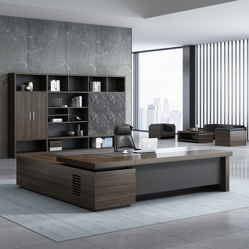 Simple modern boss desk supervisor desk chair combination light luxury president desk general manager large class desk office furniture