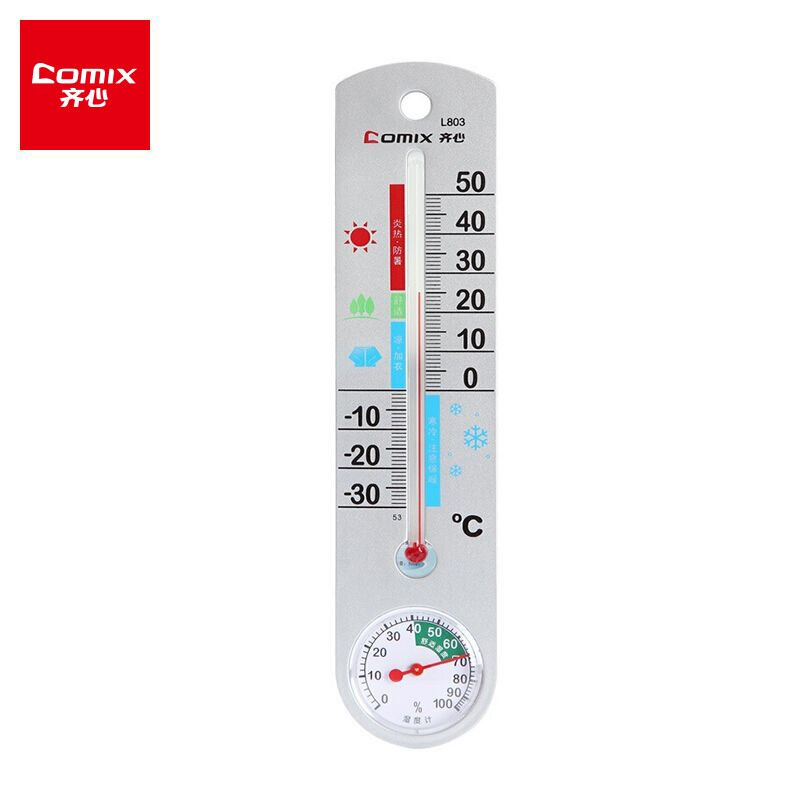 COMIX hanging wall thermometer Temperature and humidity meter office stationery L803