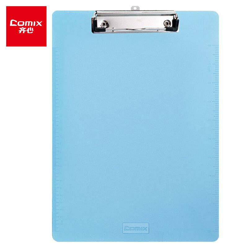 Comix A4 with a scale portable writing folder can hang the pad A744 transparent blue