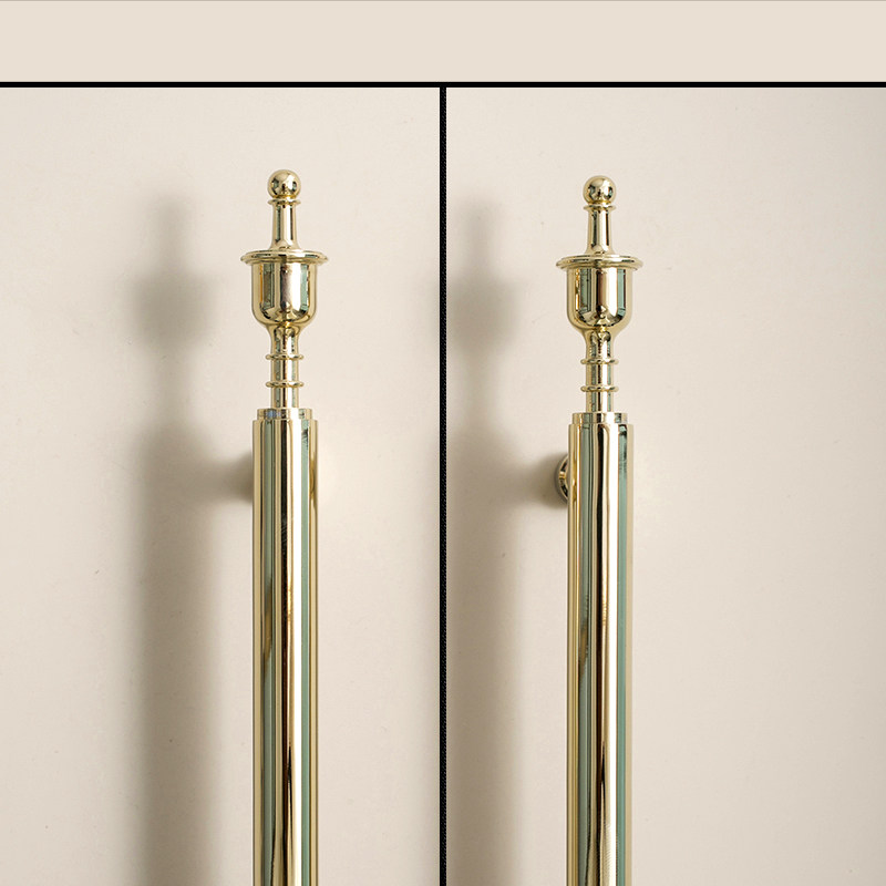 More than brass style High-end Solid Pure Brass Handle Torch Gold Plated Color Wardrobe Door Shoe Cabinet Strip Handle
