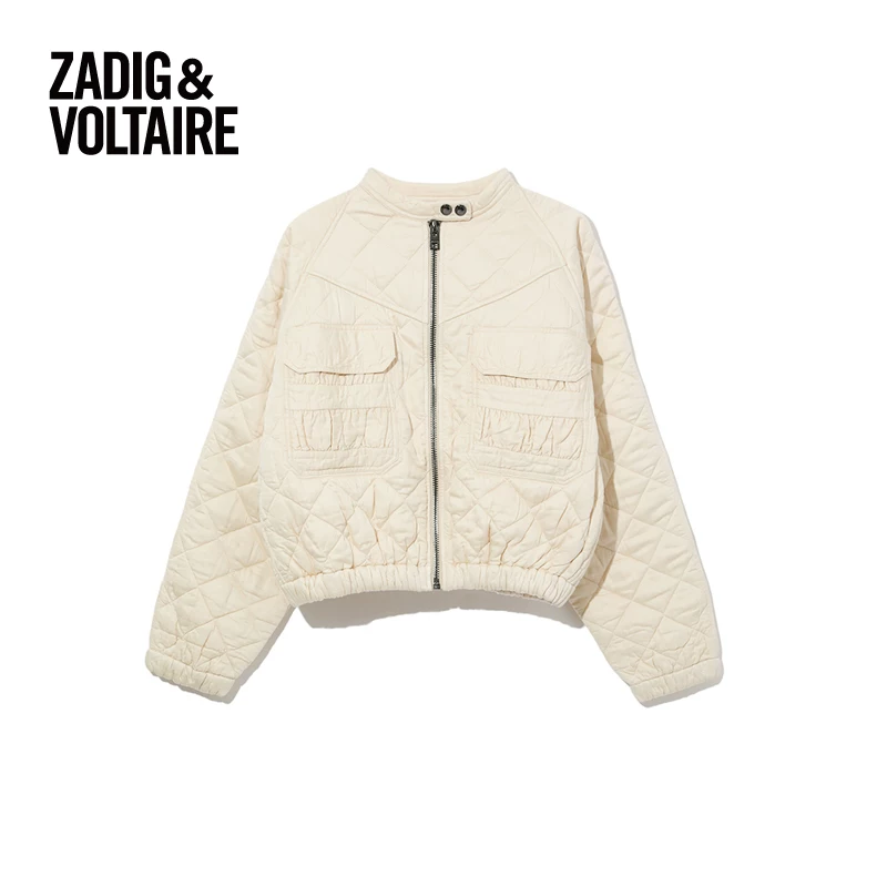 Женская куртка Zadig & VOLTAIRE куртка повседневная короткая плечо ромб компресс молния 3401WD