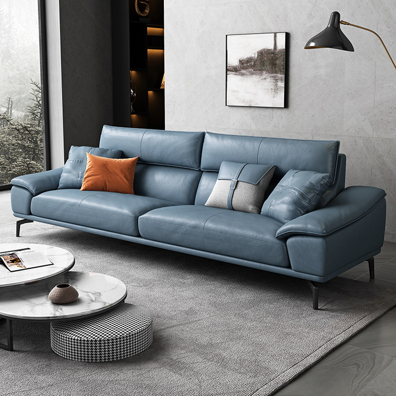 Office sofa tea couple combination package simple business reception guest leather sofa office triple