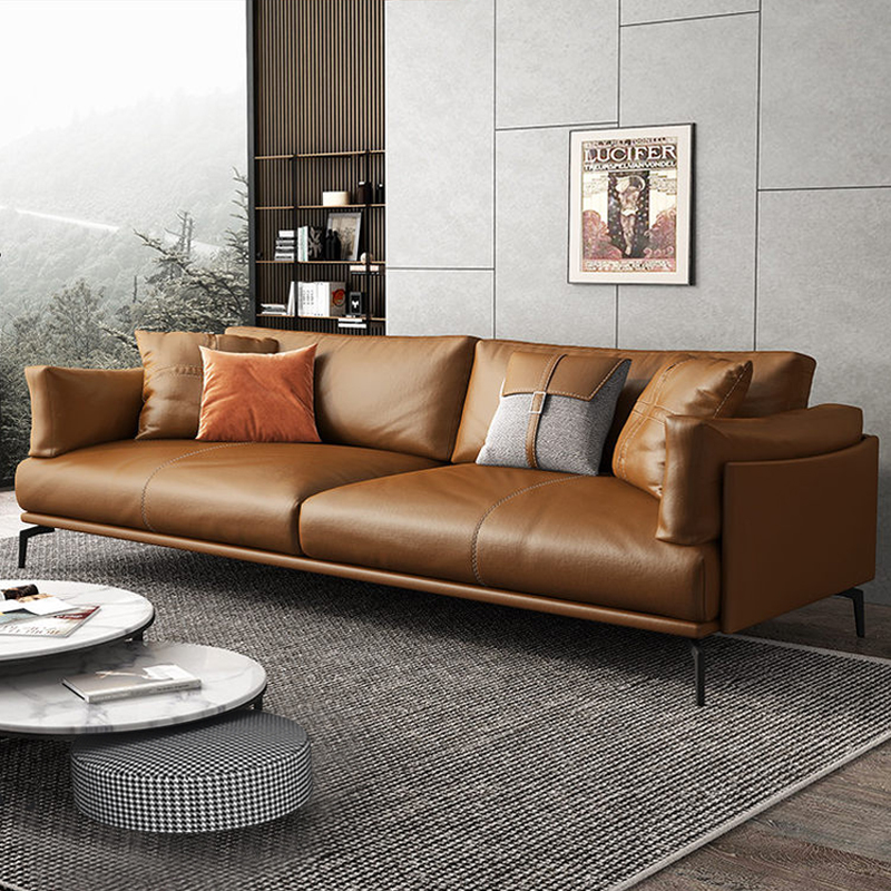 Office sofa tea table combination suit Jane about genuine leather trio bit company Business Business Will-style office sofa